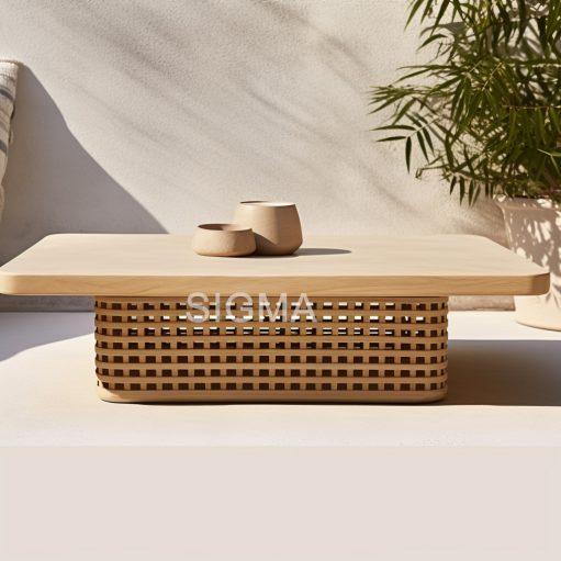2024 Customized Designer Modern Hotel Exterior Outdoor Villa Patio Teak Solid Wood Sofa Set Furniture Luxury Segmented Sofa Set