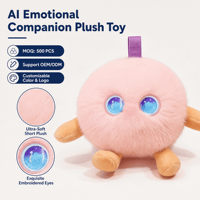 Vente en gros de jouets en peluche électriques intelligents à intelligence artificielle émotionnelle, support OEM/ODM, logo personnalisé, poupée rose douce qui chante, parle et danse pour enfants (produit promotionnel)