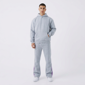 Ensemble de survêtement évasé imprimé pour homme, coupe ajustée, style streetwear décontracté, avec logo personnalisé, idéal pour l'entraînement – Prix de gros - Product Image 1