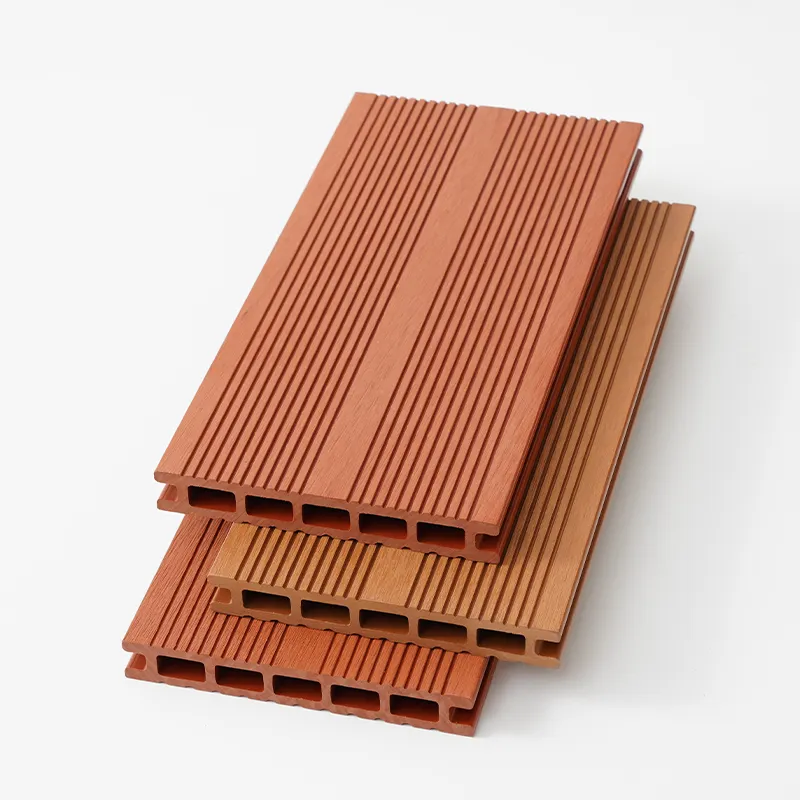 100% 合成リサイクルAstm標準Wpcデッキ、本物の木材効果、屋外用途向けのモダンなデザイン