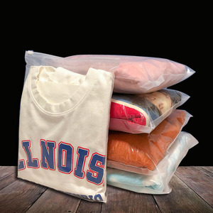 Plastic Bags Bag Custom Transparent Clothing PE Plastic Bags With Ziplock Waterproof Household Packaging Bag For Shoes Tshirt And Hoodies