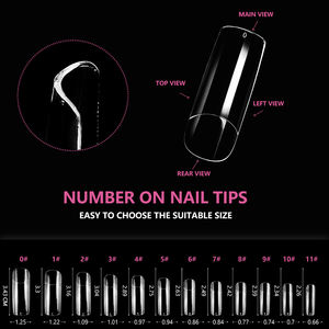 เล็บปลอม JIEYU แบบใส PMMA/ABS ปิดเต็มเล็บ ถอดออกได้ สไตล์ฝรั่งเศส ทำมือ สำหรับร้านทำเล็บและทำเองที่บ้าน - Product Image 4