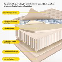 Lit gonflable convertible double moderne avec pompe intégrée, matelas gonflable pliable et portable en mousse de PVC pour la maison et le camping en plein air
