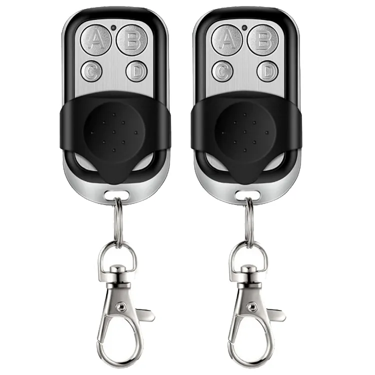 433mhz ABCD4-button porte-clés RF de remplacement à distance de porte copieur pour anti-vol de moto télécommande de porte de garage