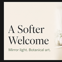 Miroir mural coulissant en verre floral avec panneau décoratif floral pour entrée, chambre, dressing, hôtel, décoration intérieure moderne