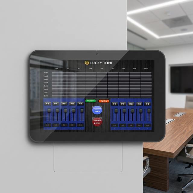 Lucky Tone 8 Inch Touch Screen Android System Wall Mount Control Panel for DSP Matrix Processor