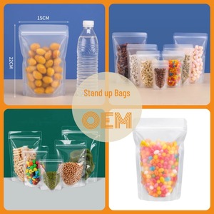 ถุงพลาสติกใสแบบตั้งได้ PET/PE พิมพ์ลายตามสั่ง ความโปร่งใสสูง ปิดผนึกได้ มีซิปล็อค สำหรับบรรจุภัณฑ์อาหาร - Product Image 2