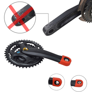 Protecteur de manivelle en silicone pour vélo de <span class=keywords><strong>route</strong></span>, 1 paire, protection de manivelle en fibre de carbone, accessoires de vélo, outil fixe - Product Image 2