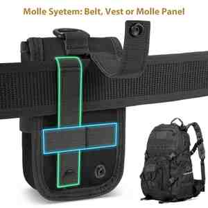 Sac banane tactique Molle EDC en nylon imperméable pour activités de plein air, randonnée et chasse, avec patch drapeau américain – Offre Spéciale - Product Image 4