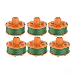 Bobine de rechange pour coupe-herbe, lot de 6, 5367-20, couvercle 5369-20, fil 2,0 mm/14 pieds pour coupe-herbe Gardena smallCut Art 2402 et 2404 - Product Image 1