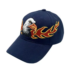 Trendy abd bayrağı kartal beyzbol şapkası 3D nakış logosu özel spor şapka amerikan Gorras ayarlanabilir boş siyah dayanıklı erkekler yetişkin