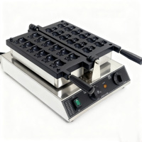 Machine à gaufres pour chat, 12 pièces, machine à gaufres pour petit chat de dessin animé, équipement alimentaire pour collations, chauffage double face, machine à gaufres pour collations