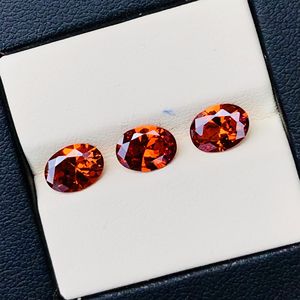 Pierre précieuse en vrac à facettes en grenat orange hessonite avec pierre naturelle en zircone cubique pour la fabrication de bijoux Gemme unique - Product Image 5