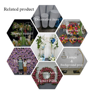 Arco de Flores Artificiales Realistas de Seda Azul y Blanca para Ceremonia de Boda, Fondo para Eventos Escolares, Decoración de Estilo Moderno - Product Image 5