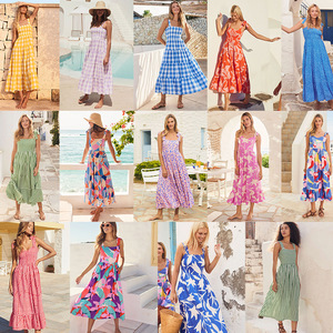 Nuevo Vestido Largo de Verano 2026 para Mujer, Estampado Floral, Sin Mangas, Cuello Cuadrado, Tirantes Ajustables, Estilo Francés, Personalizable - Product Image 2