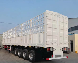 Semirremolque de Acero con Paredes Laterales Desmontables para Transporte de Ganado, Remolque de Cuatro Ejes, 9.5x2.5x3.5m, 5001-10000kg - Product Image 2