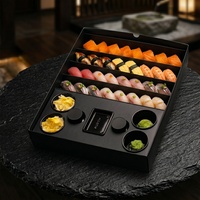 Boîte d'emballage pour sushis personnalisée avec compartiments divisés pour la restauration, boîte à bento haut de gamme pour sushis, boîte à emporter pour sushis