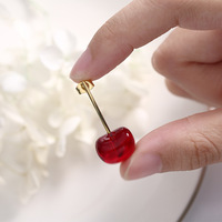 Niche Design Cherry Drop Oorbellen Koreaanse zachte stijl Fruit oorsieraden Dagelijkse outfit Energieke meisje Damesmodeaccessoires