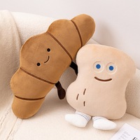 Coussin en peluche super doux et mignon style Ins, en forme de pain, baguette, cacahuète, pain au levain, créatif, avec rembourrage en coton PP, ornement de décoration intérieure