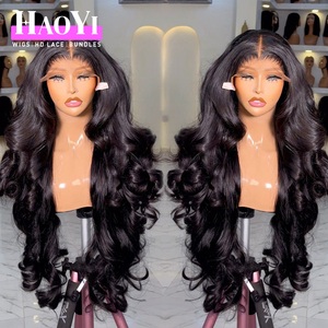 印度原生波浪卷发假发，30英寸高清蕾丝前额假发供应商批发，12A无胶原生处女发假发 - Product Image 4