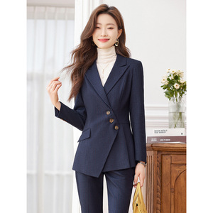 Women's Suit <b>Set</b> Full Sleeve Worsted Anti-Wrinkle <b>Office</b> Lady Commute Style SY6383 - Product Image 3