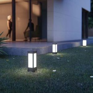 Moderno al aire libre IP65 Solar jardín poste lámpara paisaje decorativo camino césped lámparas Led bolardo Luz - Product Image 6