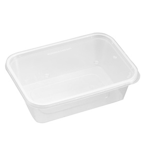 Tiya Rectangular claro grado alimenticio PP contenedores de almacenamiento de plástico 650ml desechable <span class=keywords><strong>Togo</strong></span> Takeaway plástico comida preparación contenedor de alimentos - Product Image 3