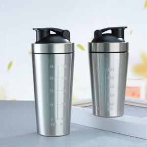 18/8 304 500ML 750ml Single Wall Stainless Steel Protein <strong>Shaker</strong> Bottle Custom With Scale - Product Image 5