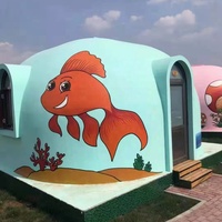 Cabine sphérique préfabriquée modulaire en graphite EPS du Japon, pour maison, villa, complexe hôtelier, hôtel, igloo