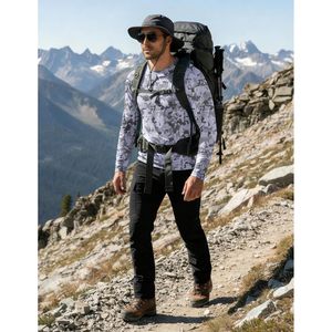 Camisa Ligera de Manga Larga para Hombre con Protección Solar UPF 50, Color Gris, para Pesca, Senderismo y Ejercicio - Product Image 2