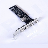 Bajeal Kullanılmış USB 2.0 PCI Genişletme Kartı 5-Port Hub (12-Mbps) 12 Ay Garantili Windows 10/8/7/Vista/XP/Linux Siyah %120 Stokta