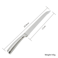 Qualité 430 Poignée 6pcs Cuisine En Acier Inoxydable Bloc De Couteaux Ensemble avec Support En Métal