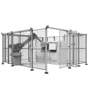 En ISO14120 recinzione di sicurezza della macchina che protegge i pannelli di recinzione in metallo facilmente assemblati