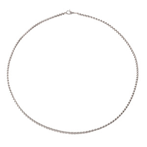 Collier carré en acier inoxydable avec perles pour femmes, en forme de U, cadeau, chaîne de bijoux tendance - Product Image 4