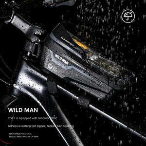 WILD MAN ES12 Bisiklet Çantası Çerçeve Ön Üst Boru Bisiklet Çantası Su Geçirmez Kılıf Dokunmatik Ekran 6.9in Telefon Çantası MTB Paketi Bisiklet Aksesuarları - Product Image 5