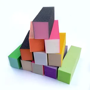 Toptan özelleştirilmiş renkler boyutları manikür 3 tarafı tırnak zımpara tampon blok