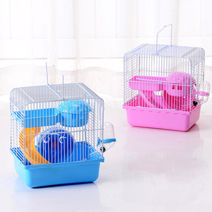 Durevole di lusso Villa d'oro scatola di alimentazione porta criceto portatile gabbia solida fatta resistente in plastica filo di acciaio vassoio in plastica - Product Image 4