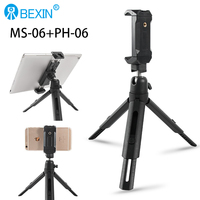 BEXIN nouveau Portable Selfie Stick téléphone Mini trépied support Compatible avec clip de téléphone pour téléphone caméra Microphone