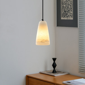 Lámparas Colgantes de Alabastro <span class=keywords><strong>Natural</strong></span>, Tubo Largo de Mármol Blanco, Lámpara de Araña Ajustable Moderna <span class=keywords><strong>para</strong></span> Isla de Cocina, Dormitorio, Pasillo - Product Image 2