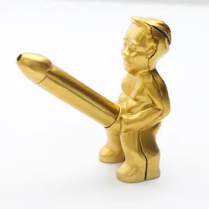 Little old man creative funny lighter inflate straight flame personality cigarette lighter men gift wholesale