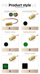 Màu xanh lá cây ánh sáng <span class=keywords><strong>laser</strong></span> mô-đun 532nm 45mW ánh sáng sao chéo ngang dòng kim loại <span class=keywords><strong>Laser</strong></span> đầu DC2.3-5V sân khấu cỏ đèn phụ kiện - Product Image 2