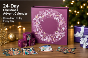 Wholesale 24 Drawer Purple Book Shaped Drawer <b>Box</b> Rigid Cardboard <b>Empty</b> Mystery Blind <b>Box</b> for Jewelry and Surprise <b>Gift</b> <b>Box</b> - Product Image 3