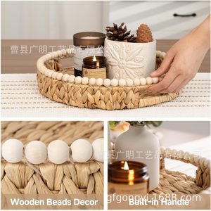 Woven Fruit <b>Basket</b> Round Storage <b>Tray</b> Decorative Halloween Desktop Display Primary Color - Product Image 4