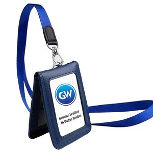 Porte-<span class=keywords><strong>Badge</strong></span> plié en cuir véritable, <span class=keywords><strong>pochette</strong></span> <span class=keywords><strong>de</strong></span> portefeuille d'identité à 2 poches avec lanière en Polyester, sangle <span class=keywords><strong>de</strong></span> <span class=keywords><strong>cou</strong></span>, meilleure vente - Product Image 3