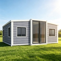 Maison conteneur modulaire extensible à double aile Shinestone, personnalisable, portable, petite villa, installation rapide, maison mobile