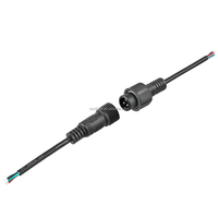 Connecteur de fil électrique IP65 M15 2/3 noyaux connecteurs mâles/femelles à haut ampli 6A cuivre étanche avec boîtier en PVC 5A
