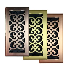 Registro da pavimento in metallo per HVAC 4*10 pollici con rivestimento decorativo in bronzo sfregato