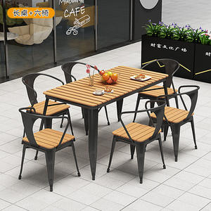 ห้องรับประทานอาหารไม้พลาสติกกลางแจ้งที่ทันสมัยเครื่องดื่มเบียร์กลางแจ้งระเบียง<span class=keywords><strong>ลาน</strong></span>เจรจา<span class=keywords><strong>โต๊ะ</strong></span>และเก้าอี้กลางแจ้ง - Product Image 5