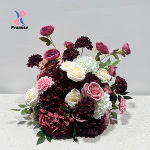 Round Lush Artificial Floral Centerpiece Bridal Shower Tabletop Ornament - Product Image 1