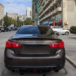 For Q50 Q50L 2018-2023 With <b>LED</b> Light Car Rear Bumper Lip <b>Diffuser</b> Lower Protector Guard Accessories Exterior - Product Image 2